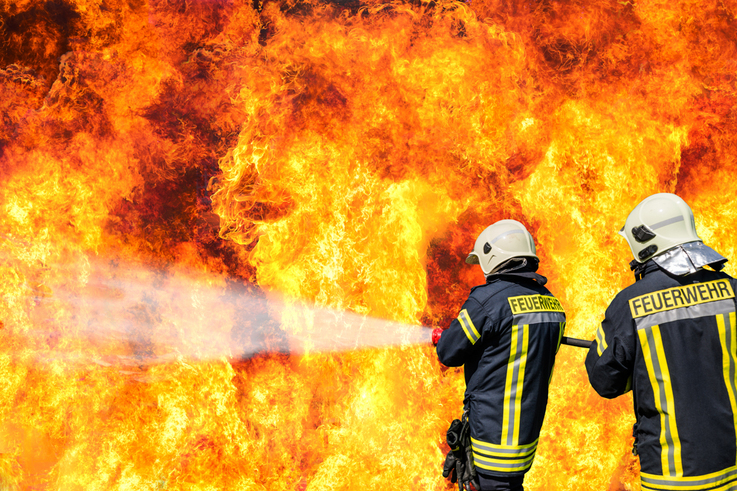 Feuerwehr in Aktion