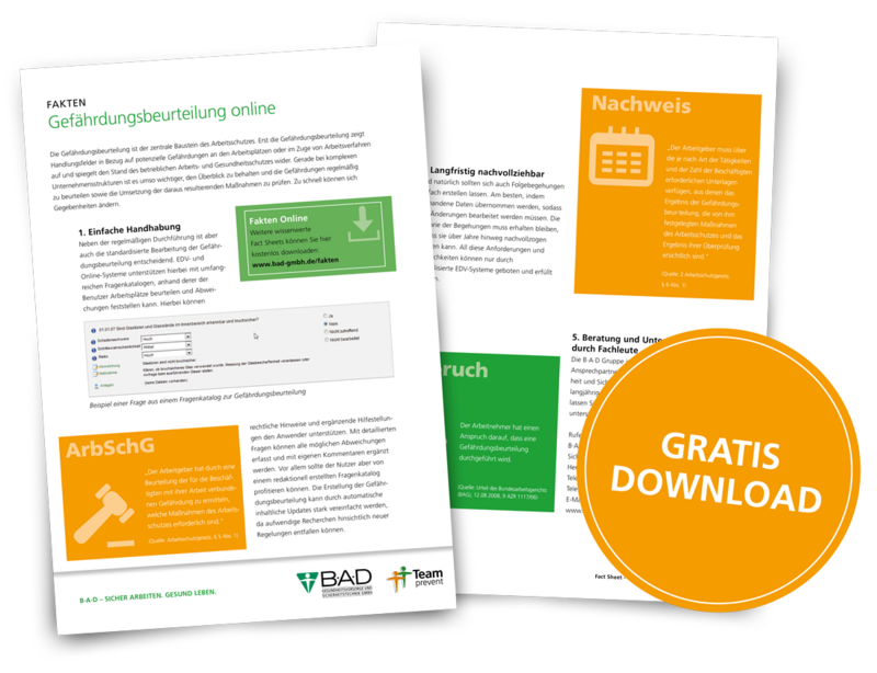 Factsheet | Gefährdungsbeurteilung