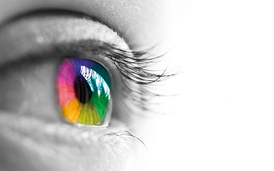 Ein buntes Auge